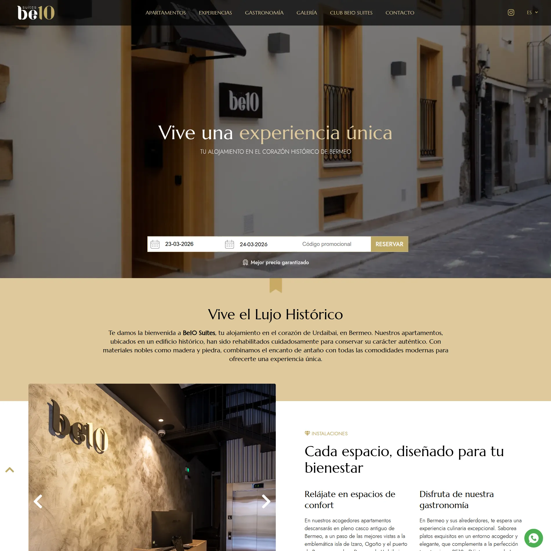Web de Be10 Suites