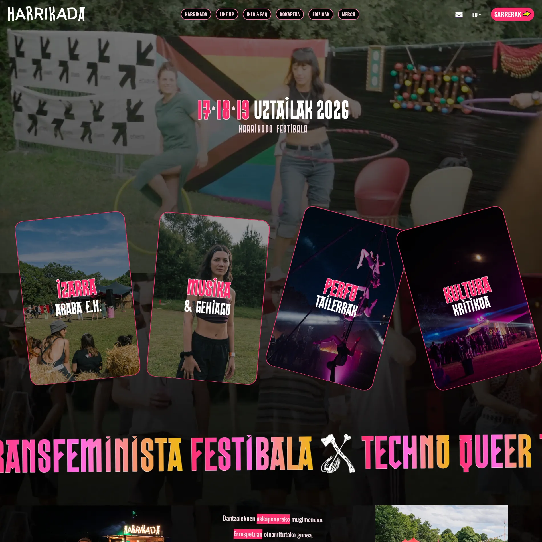 Web de Harrikada Festibala